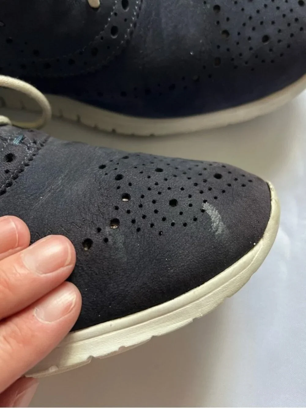 Women’s Cole Haan Navy Blue Suede Zero Grand Wingtip Oxfords Size 8.5